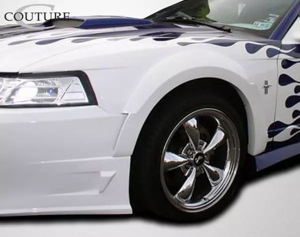 1999-2004 Ford Mustang Couture Urethane Demon Front Fender Flares 2 Piece - Image 2