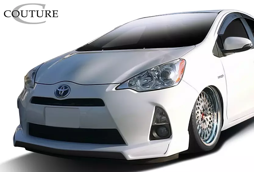 2012-2014 Toyota Prius C Couture Urethane Vortex Front Lip Under Air Dam Spoiler 1 Piece (S) - Image 2