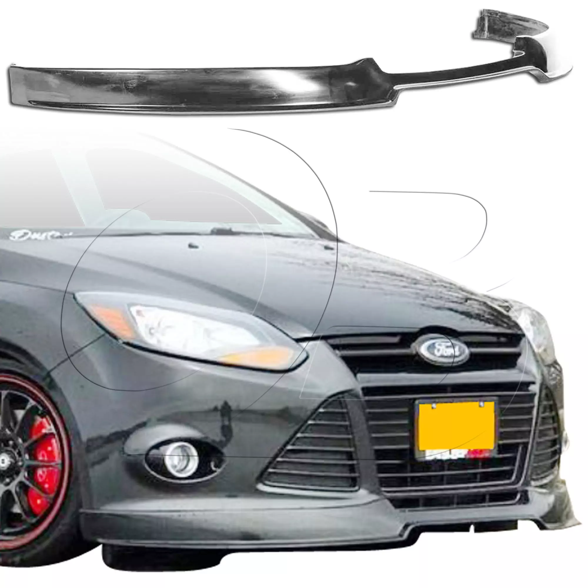 KBD Urethane BDS Style 1pc Front Lip > Ford Focus 2012-2014 - Image 3