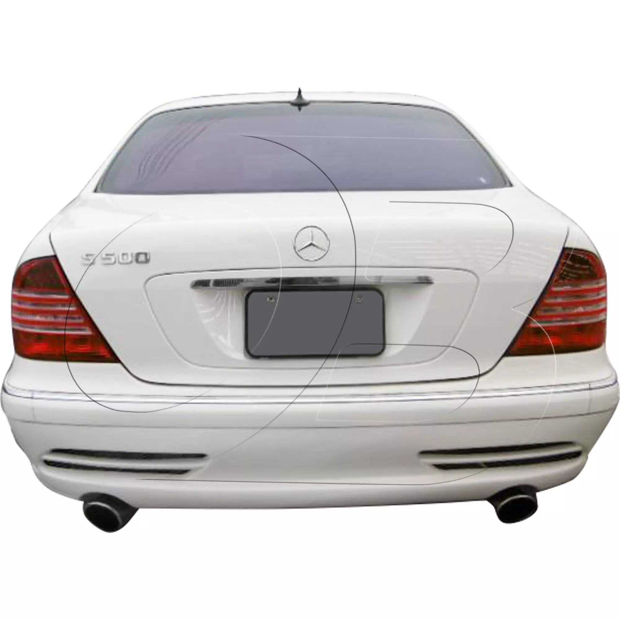 KBD Urethane LRS Style 1pc Rear Bumper > Mercedes S Class 2000-2002 - Image 4