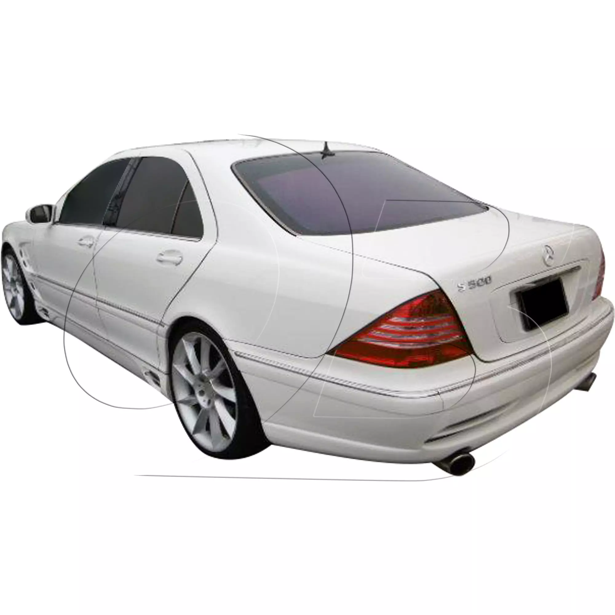 KBD Urethane LRS Style 1pc Rear Bumper > Mercedes S Class 2000-2002 - Image 5