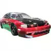 VSaero FRP SMAD Wide Body Fenders (front) 30mm for Nissan 240SX S14 1995-1996 - Image 3