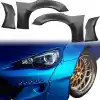 VSaero FRP TKYO v2 Wide Body Fender Flares (front) 4pc 45mm for Subaru BRZ ZN6 2013-2020 - Image 1