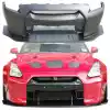 VSaero FRP LBPE v1 Wide Body Front Bumper w Lip for Nissan GT-R GTR R35 2009-2017 - Image 9