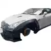 VSaero FRP LBPE v1 Wide Body Fender Flares (front) 4pc for Nissan GT-R GTR R35 2009-2017 - Image 4