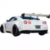 VSaero FRP LBPE v1 Valances w Diffuser 3pc for Nissan GT-R GTR R35 2009-2017 - Image 6