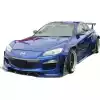 VSaero Plastic TKYO Wide Body Front Under Splitter for Mazda RX-8 SE3P 2009-2011 - Image 7