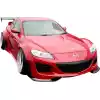 VSaero FRP TKYO Wide Body Front Lip Add-ons 2pc for Mazda RX-8 SE3P 2009-2011 - Image 2