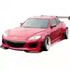 VSaero FRP TKYO Wide Body Front Lip Add-ons 2pc for Mazda RX-8 SE3P 2009-2011 - Image 3