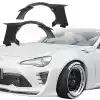 VSaero FRP AG T2 Wide Body Fenders (front) 4pc 50mm for Toyota 86 2017-2020 - Image 1